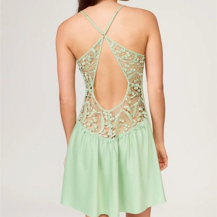 Isles Satin Chemise | Creme de Menthe