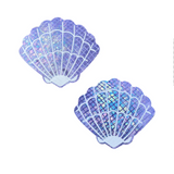 Mother of Pearl Holographic Mermaid Shell Nipple Cover Pasties