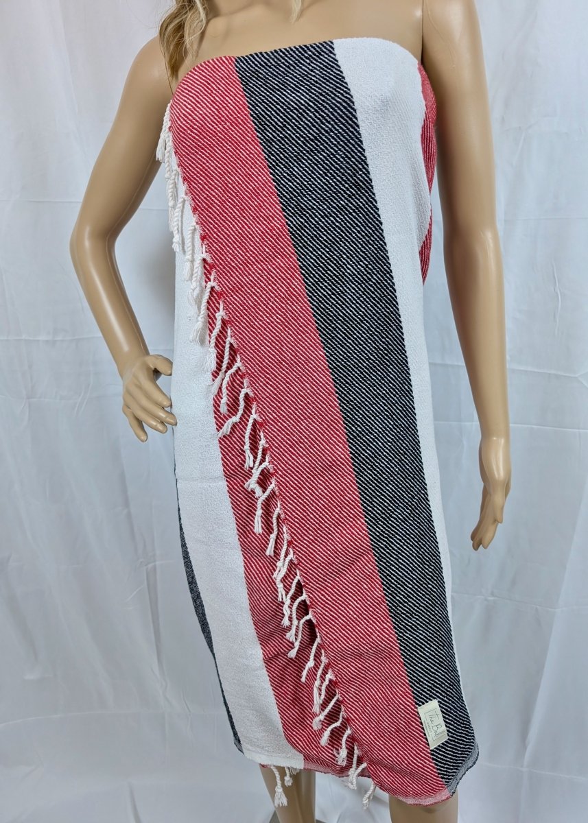 Mesa Towel - Oversized, Quick-Drying, 100% Cotton Beach Towel with Bold Stripes