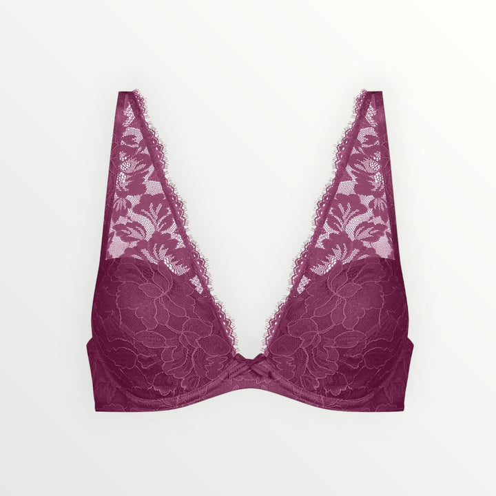 Amazing Smart Plunge Bra | Barbados Cherry