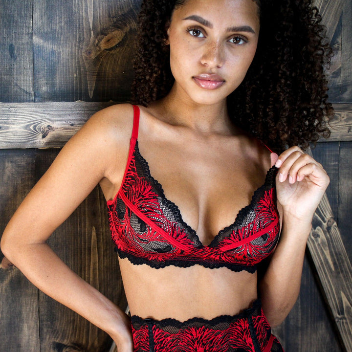 Pomegranate Love Comfy Lace Bralette