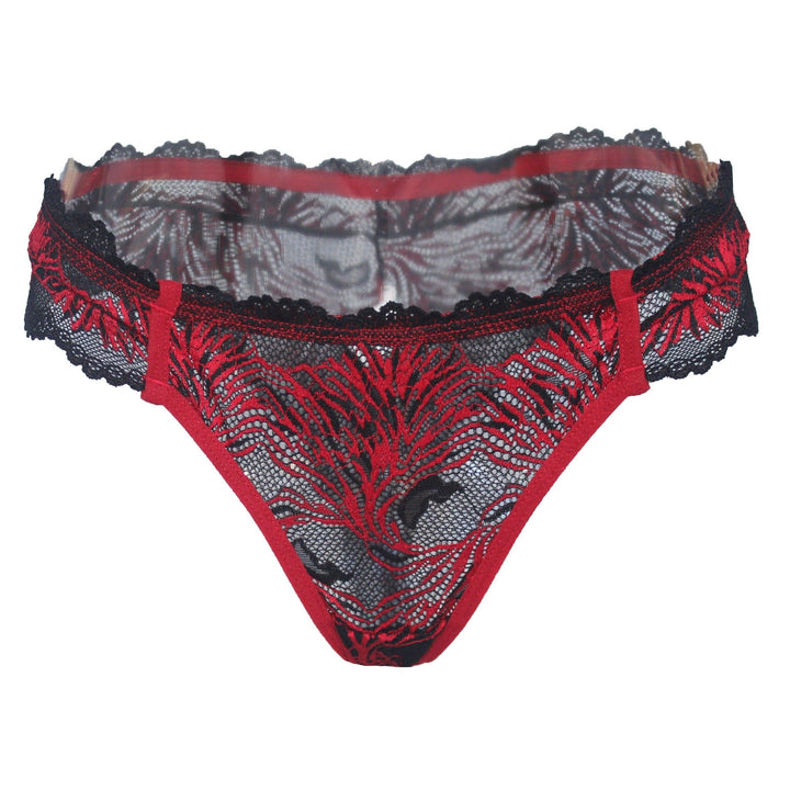 Pomegranate Love Lace Brazilian Tanga