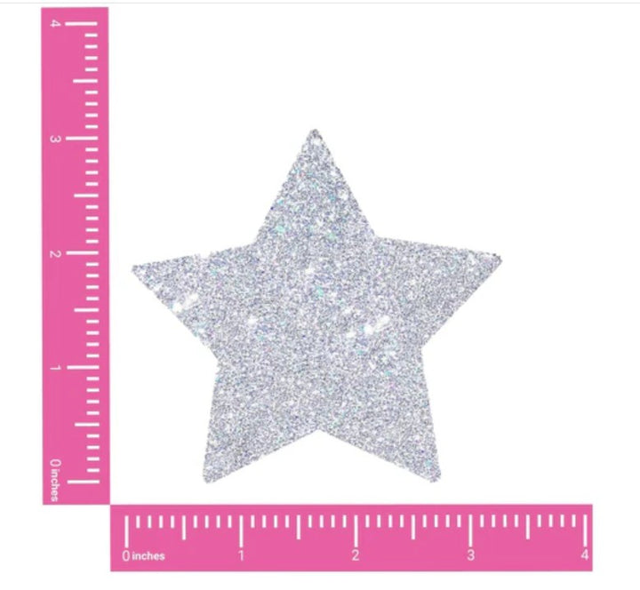 Silver Pixie Dust Star Nipple Cover Pasties