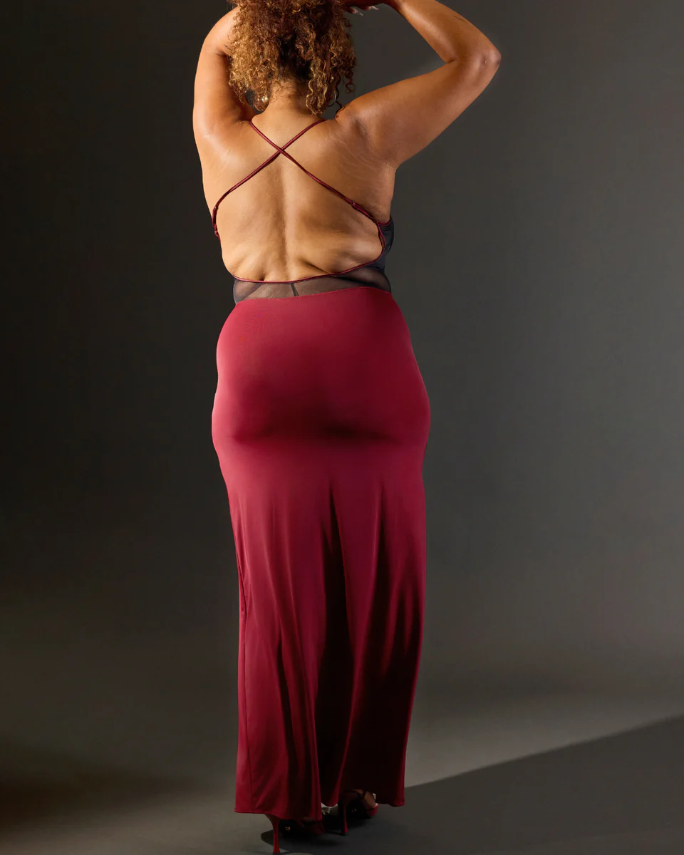 Immaculate Slip Gown | Burgundy