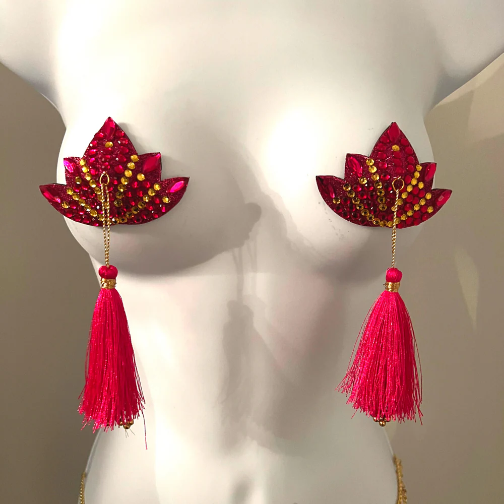 Luxury lotus flower burlesque pasties