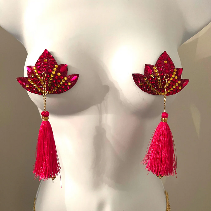 Luxury lotus flower burlesque pasties