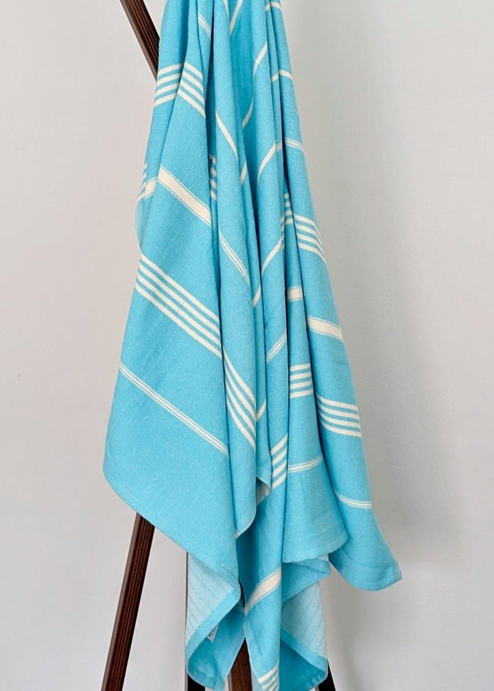 Surfside Towel Collection – Tassel-Free Turkish Cotton Towels, 39”x70”, Sand-Repelling