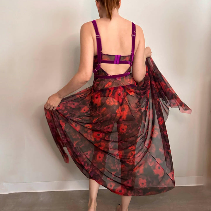 The Poppy Printed Tulle Gown