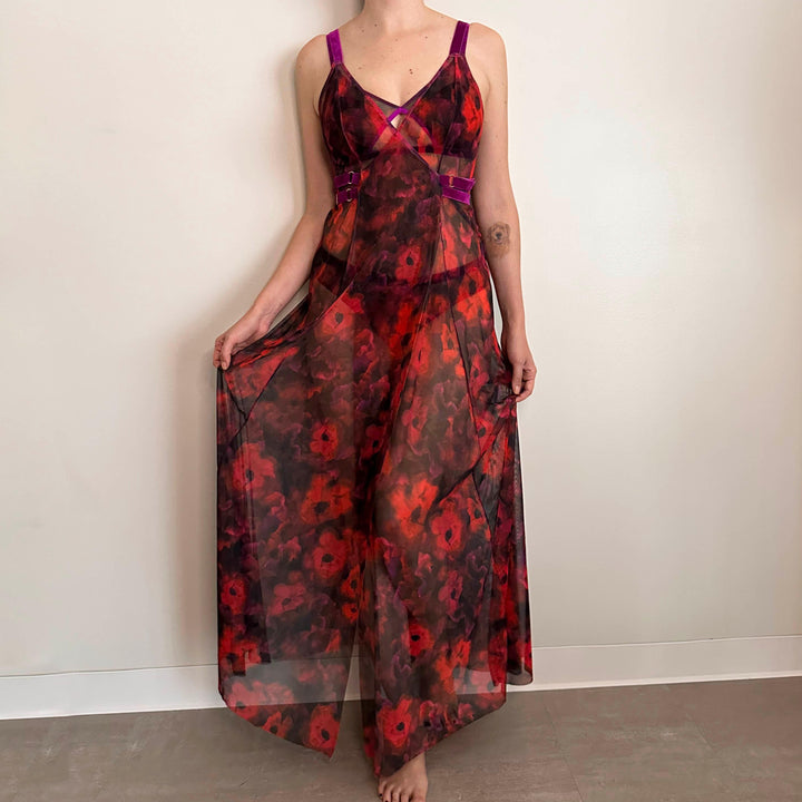 The Poppy Printed Tulle Gown