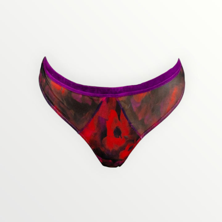 The Poppy Printed Tulle Thong