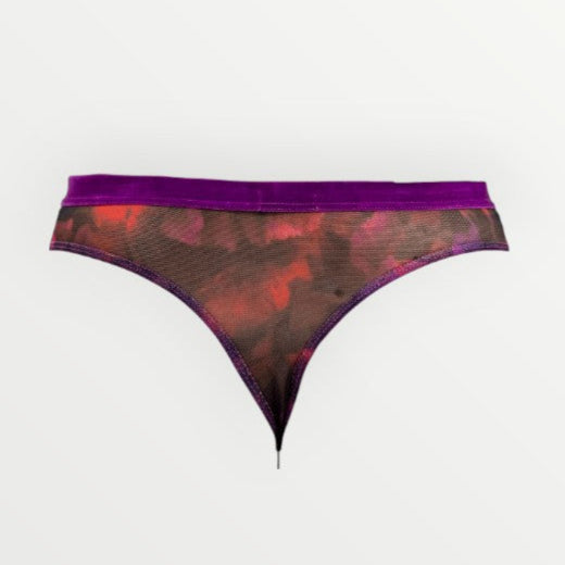 The Poppy Printed Tulle Thong