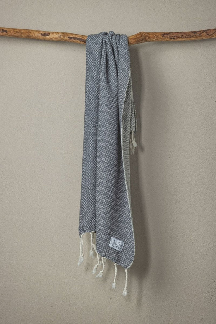 Waffle Weave Hand Towel Collection – 20”x40” Organic Turkish Cotton Towels with Tassels