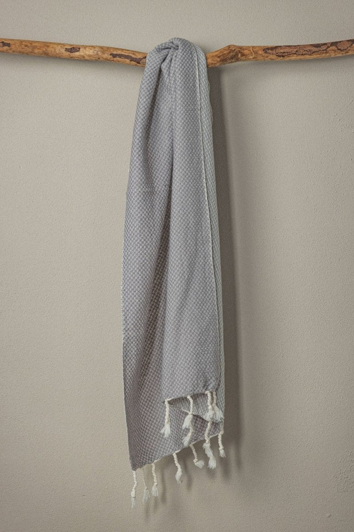 Waffle Weave Hand Towel Collection – 20”x40” Organic Turkish Cotton Towels with Tassels