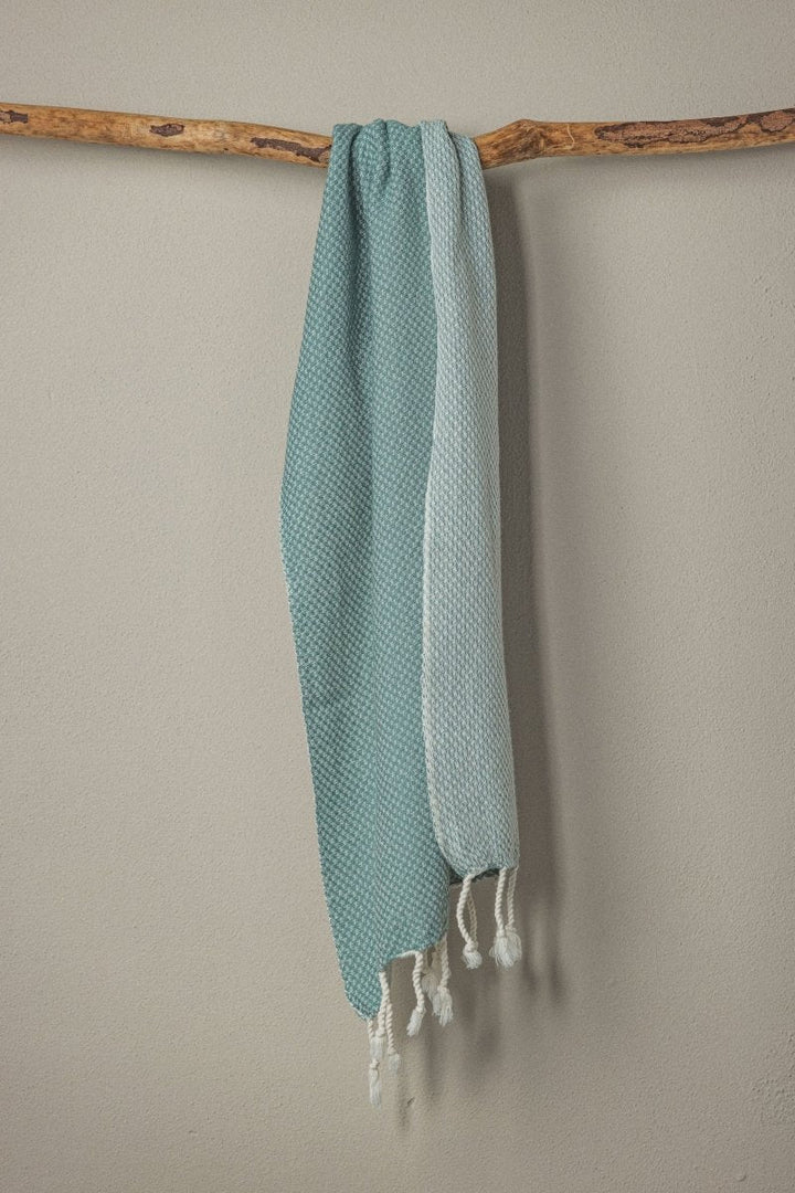 Waffle Weave Hand Towel Collection – 20”x40” Organic Turkish Cotton Towels with Tassels