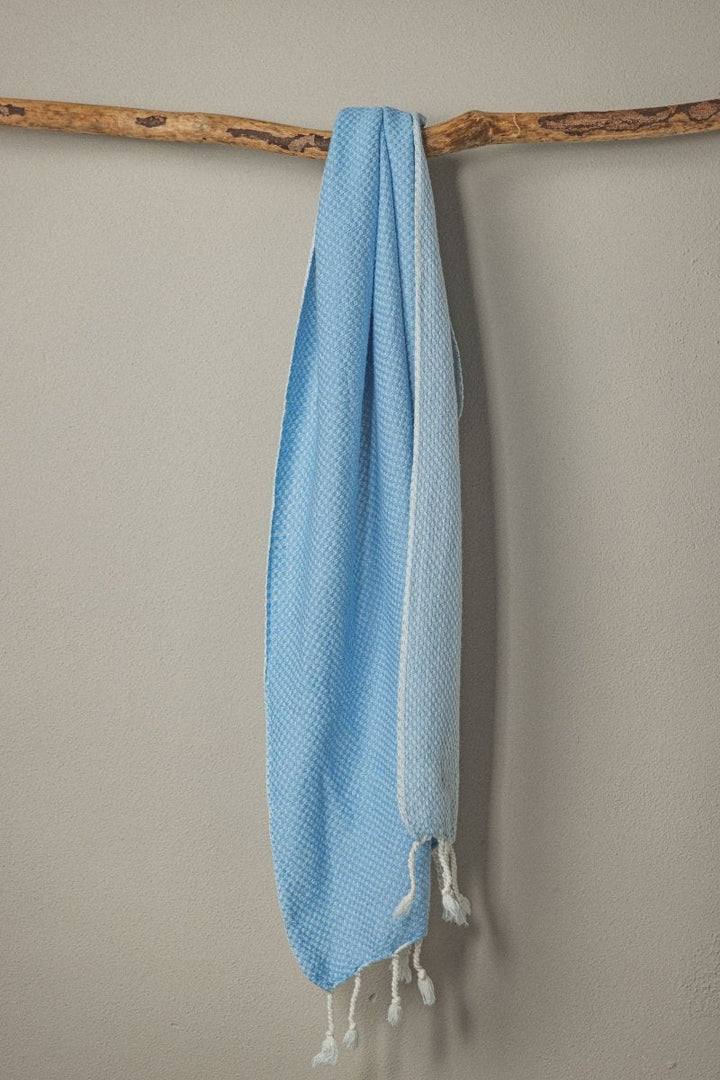 Waffle Weave Hand Towel Collection – 20”x40” Organic Turkish Cotton Towels with Tassels