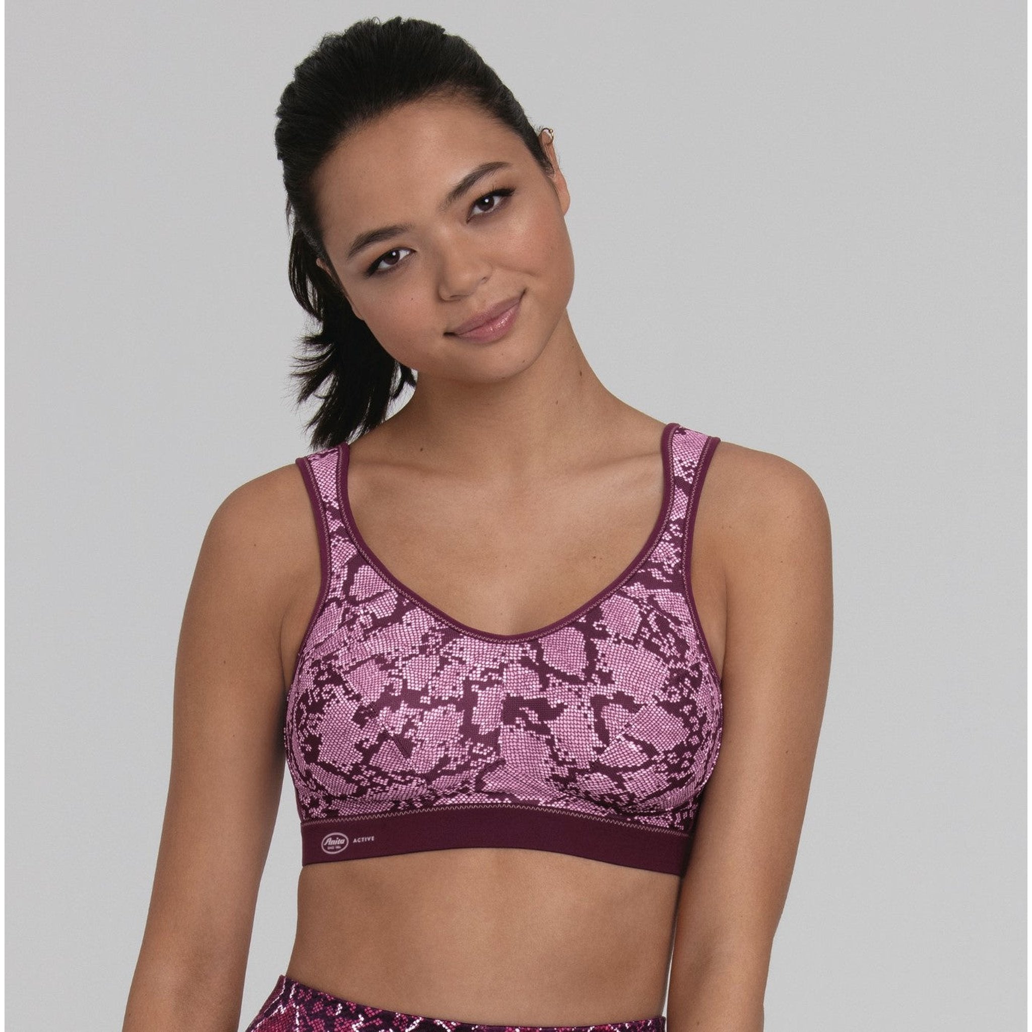 Anita Extreme Control Sports Bra in Rose Berry color