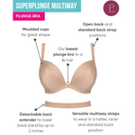Curvy Kate Super Plunge Multiway Bra with moulded cups and detachable back extender