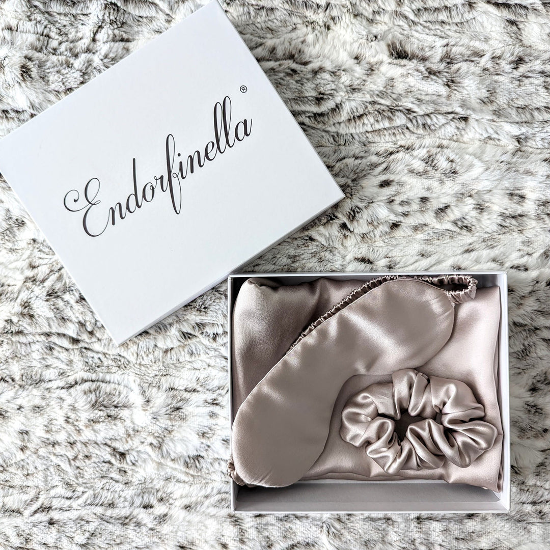 Endorfinella Silk Slumber Set with Sleep Mask and Scrunchie