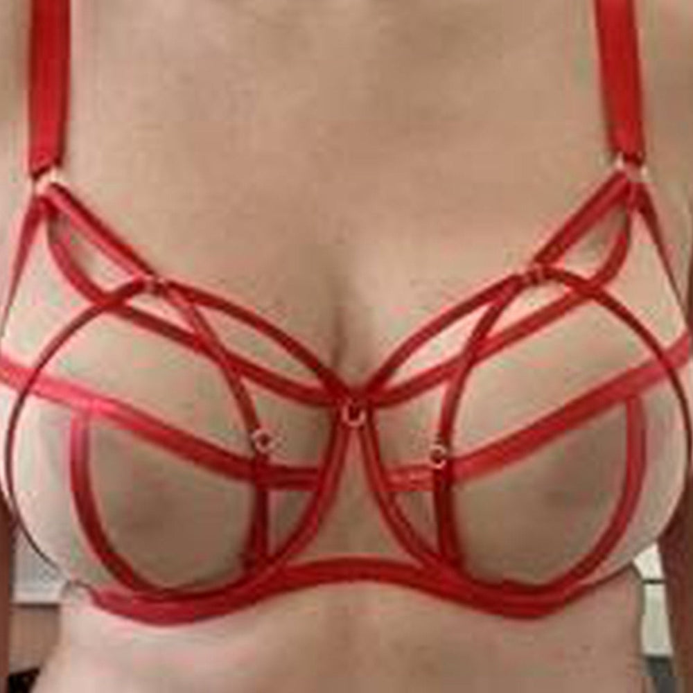 Ewa Michalak SMN Fetysz Strappy Red Bra for a bold look