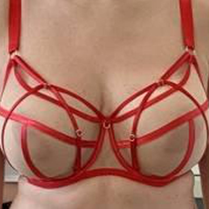 Ewa Michalak SMN Fetysz Strappy Red Bra for a bold look