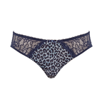 Panache Jasmine Brazilian Panty with Leopard Print and Lace Detail