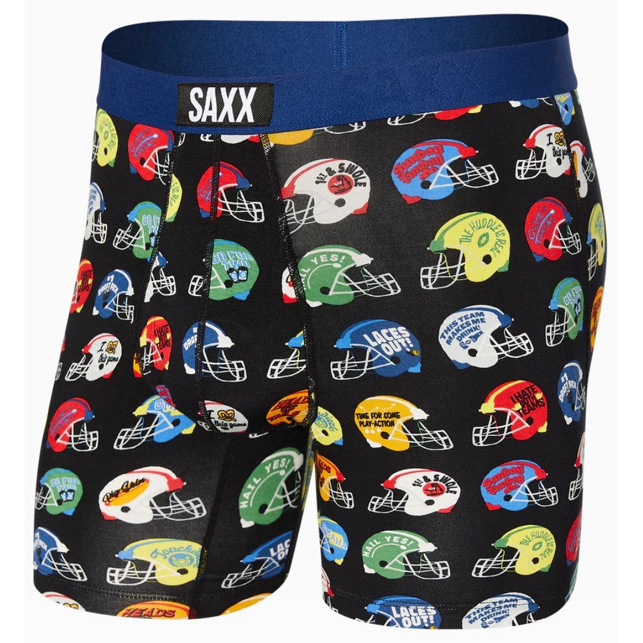 Saxx Ultra Super Soft Men's Boxer Brief with Colorful Football Helmet Print