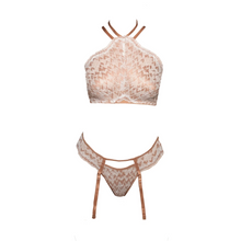 Load image into Gallery viewer, Cardin Metallic Lace Bralette &amp; Matching Panty Set
