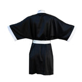 Kyoto Black & White Silk Kimono