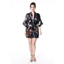 Load image into Gallery viewer, Moonlight Printed Silk Short Robe
