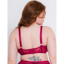 Load image into Gallery viewer, Senses Plunge Strappy Bra Cherry
