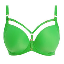 Load image into Gallery viewer, Temptress Molded Underwire Strappy Plunge Bra Poison

